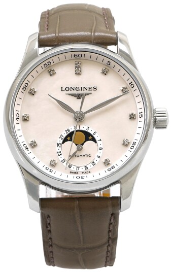 Longines Dameklokke L2.409.4.87.4 Master Hvit/Lær Ø34 mm