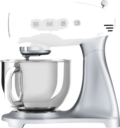 Smeg 50's Style Kjøkkenmaskin 4,8L 800W Hvit-Sølv SMF04WHEU Smeg 50's Style Kjøkkenmaskin 4,8L 800W Hvit-Sølv SMF04WHEU