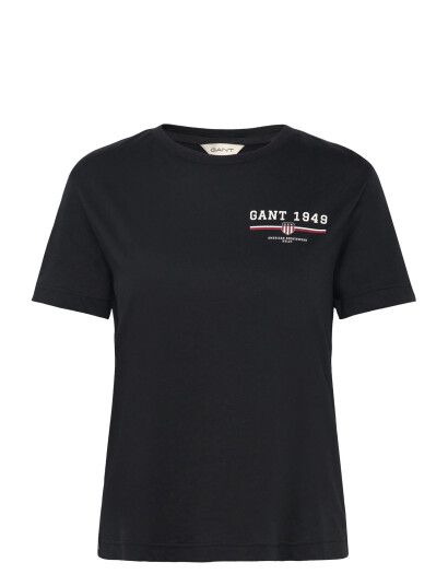 GANT Reg Graphic Ss T-Shirt - Black - XS GANT Reg Graphic Ss T-Shirt - Black - XS