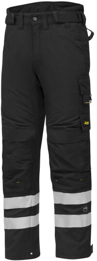 Snickers Workwear 6619 AllroundWork Vinterbukse svart/svart, korte, foret Svart/Svart, Klær
