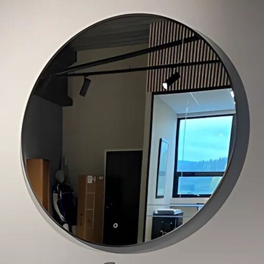 Sanipro Argo Rundt Speil med Svart Ramme 80cm Sanipro Argo Rundt Speil med Svart Ramme 80cm