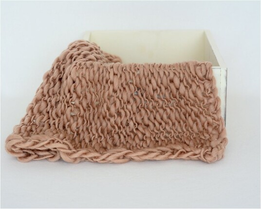 Pledd - Fiber - 50x50 cm - Honning