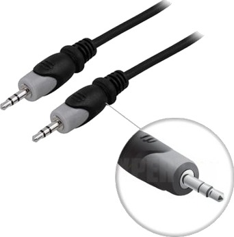 Lydkabel, 3,5 mm jack - jack, 5m