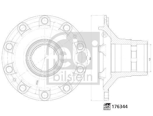 Hjulnav FEBI BILSTEIN 176344 Hjulnav FEBI BILSTEIN 176344
