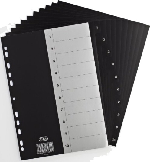 Elba New Black Register 1 10 Sort 20 Stk.