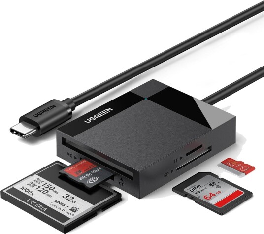 Ugreen 30333 4-i-1 kortleser USB 3.0 SD/microSD/CF/MS 5Gbps Ugreen 30333 4-i-1 kortleser USB 3.0 SD/microSD/CF/MS 5Gbps