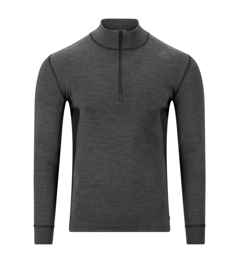 Aclima Warmwool Mock Neck With Zip Man Marengo/jet Black L