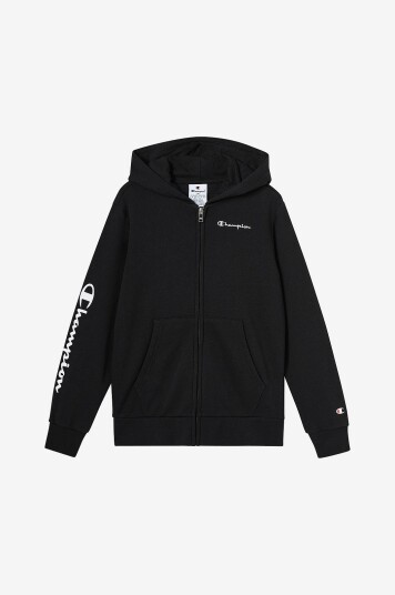 Champion Hettegenser Hooded Full Zip Sweatshirt Svart
