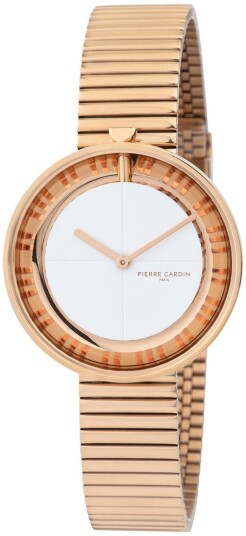 Pierre Cardin Dameklokke CMA.0017 Marais Piano Hvit/Rose gulltonet