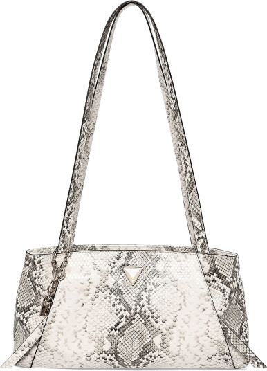 GUESS Devon Shoulder Satchel   Beige   ONE SIZE