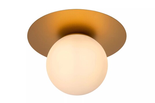 Tricia taklampe 25 cm - Gullfarget/Opal hvit