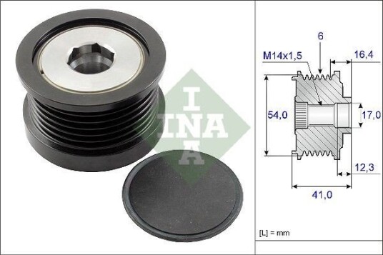 Dynamo remhjul INA 535 0259 10