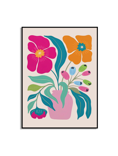 Blomstervase Poster