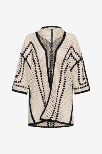 Cream Kimono crFree Crochet Kimono Natur