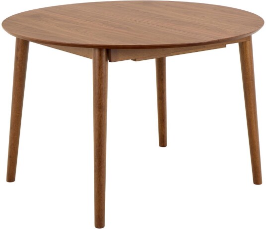 Montreux spisebord Ø115/154cm inkl. 1 ileggsplate valnøtt dekor.