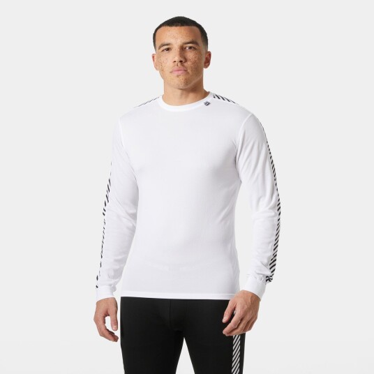 Helly Hansen Herre HH Lifa Stripe Crew Ski Basislag Hvit 2xl