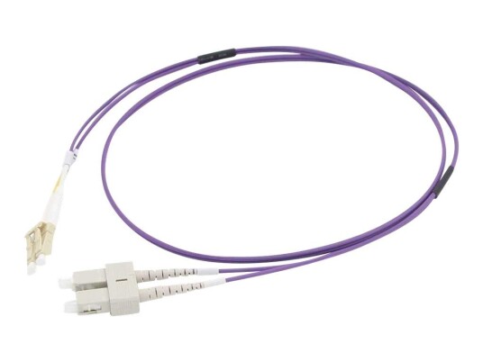 C2G 50m LC/SC OM4 LSZH Fibre Patch - Purple - koblingskabel - 50 m - purpur