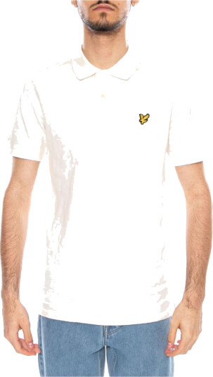 Lyle & Scott Fine Slub Polo Shirt Cream M
