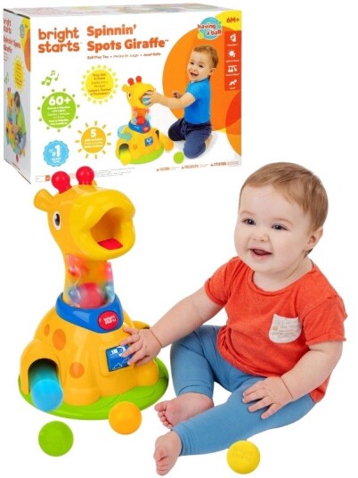 Bright Starts Giraff Ballspill Aktivitetsleke Lyd Og Lys