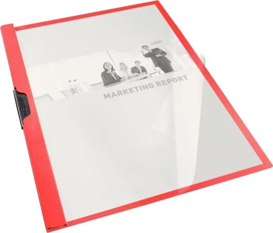Esselte Klipsfil For A4 210 X 297 Mm Kapasitet: 25 Ark Rød Med Transparent Frontdekke Esselte Klipsfil For A4 210 X 297 Mm Kapasitet: 25 Ark Rød Med Transparent Frontdekke