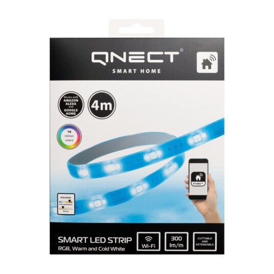 Qnect Smart LED Lightstrip 4m RGB+CCT WiFi