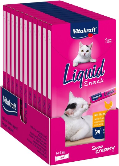 Vitakraft Cat Treats 11 X Cat Liquid-Snack Poultry + Taurin 90Gr Vitakraft Cat Treats 11 X Cat Liquid-Snack Poultry + Taurin 90Gr
