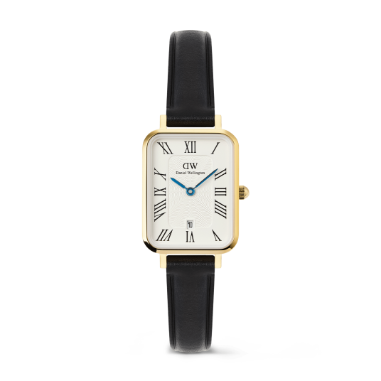 Daniel Wellington DW Watch Quadro Roman Numerals Date Sheffield Gold 20x26mm