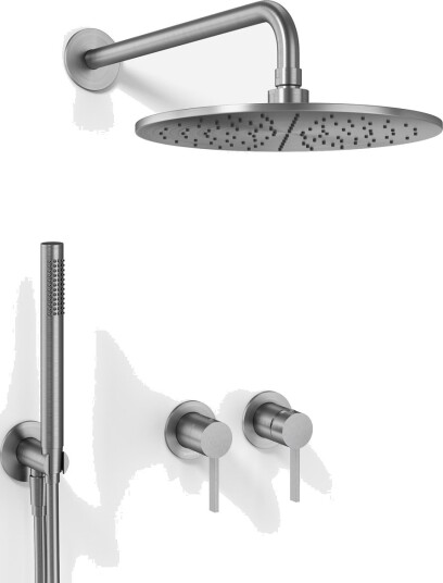 ArkiLife AVAO AA801 S02 Ø30 Velværeregn M/Easyclean Stick Børstet Rustfritt Stål Dusjsett