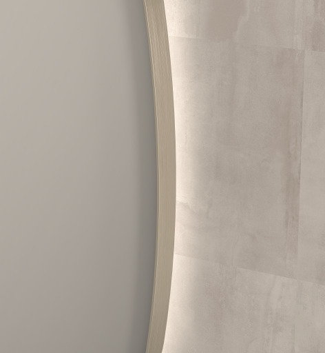 Sanibell SP30 speil 50x100cm på ramme i børstet rustfritt stål og aluminium