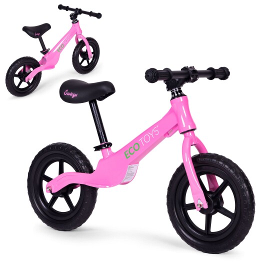 Løpesykkel for barn EVA hjul ECOTOYS Rosa