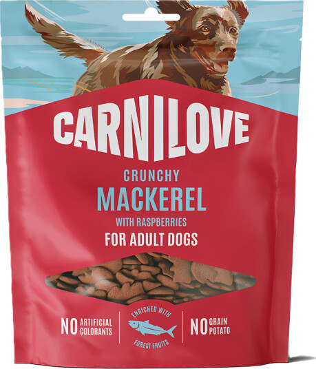 Carnilove Crunchy Hundegodteri Makrell med Bringebær 200 g Carnilove Crunchy Hundegodteri Makrell med Bringebær 200 g