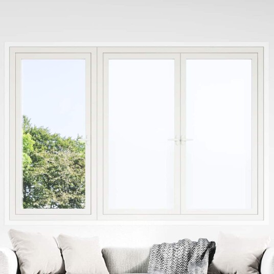  Statisk Vindusfilm Frostet hvit 90 x 500 cm PVC