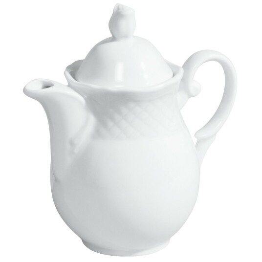 VEGA Kaffekanne Zürich med lokk; 30cl 6.5x15 cm ØxH; Hvit; Rund; 6 Stykk / Forpakning