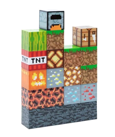 Paladone Minecraft Skrivebordslampe med Multfarget Byggeklosser Paladone Minecraft Skrivebordslampe med Multfarget Byggeklosser