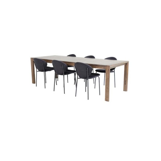 Venture Home Spisegruppe Venture Home Shy med 6 Valor Spisestoler GR20736