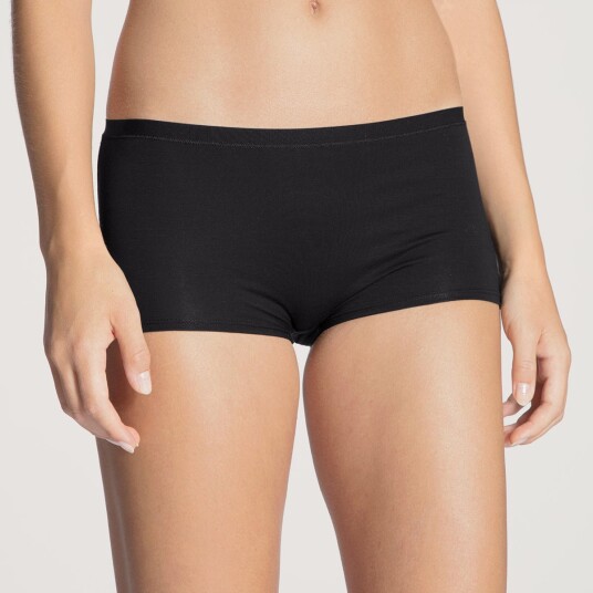 Calida Truser Natural Comfort Panty Svart bomull Small Dame Calida Truser Natural Comfort Panty Svart bomull Small Dame