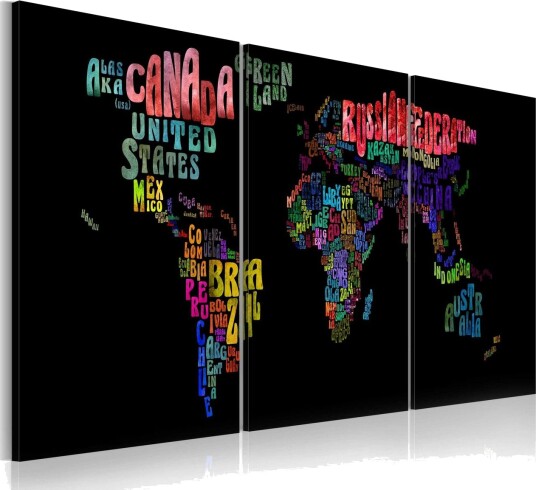 Bilde Text Verdenskart 120x60 Artgeist sp. z o. o.