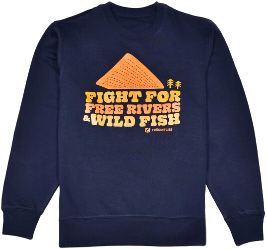 Frodin Flies Frödin Free Rivers & Wild Fish Sw Shirt Navy Blue
