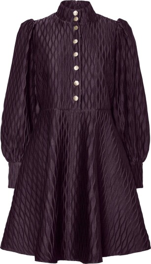 Y.A.S Ripple Long Sleeve Dress Burgunder 36 Y.A.S Ripple Long Sleeve Dress Burgunder 36