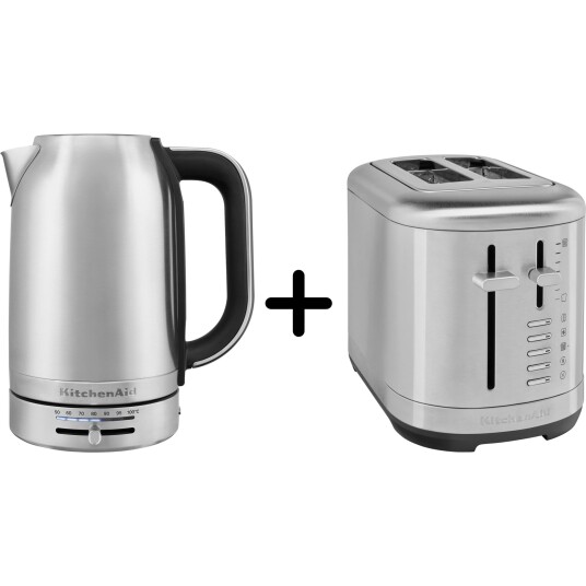 Kitchenaid 5KMT2109 Brødrister + 5KEK1701 Vannkoker rustfritt stål Kitchenaid 5KMT2109 Brødrister + 5KEK1701 Vannkoker rustfritt stål
