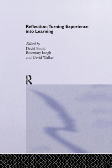 Reflection  Turning Experience into Learning