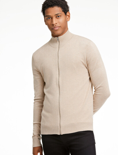 Lindbergh Ecovero L/S Zip Cardigan - XXL