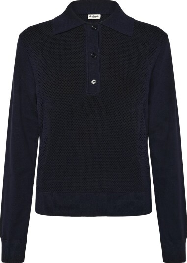 Lollys Laundry Opalll Polo Knit Ls Navy XS
