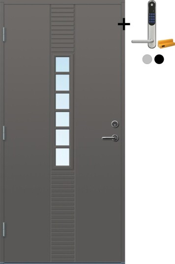 Ytterdør Bygg1 Lillehammer med Kompaktlaminat med Yale Entrus Ytterdør Bygg1 Lillehammer med Kompaktlaminat med Yale Entrus