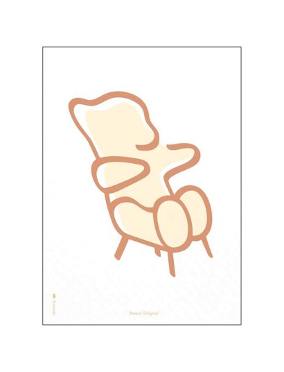 Brainchild Bamse Hvid - Multi/patterned - 50X70CM