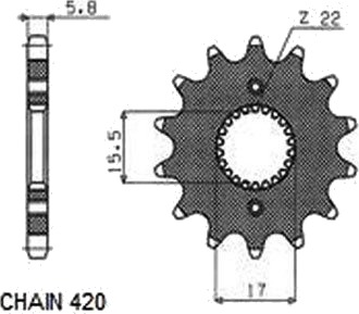 Kjededrev SUNSTAR 107 15 Kjededrev SUNSTAR 107 15