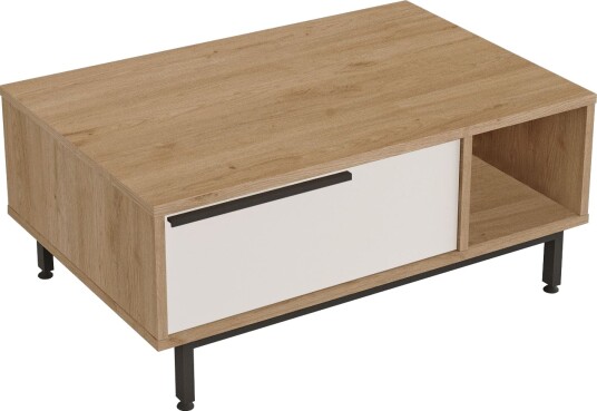 Nilena Sofabord 90x37,6x60 cm - Eik og hvit