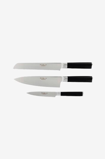 Karimatto 3 stk. sett All purékniv 12 cm Gyuto 20 cm brødkniv 20 cm Svart Karimatto 3 stk. sett All purékniv 12 cm Gyuto 20 cm brødkniv 20 cm Svart