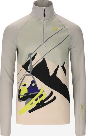 SOS Stratos M Half Zip Printed Midlayer HARBOR MIST M