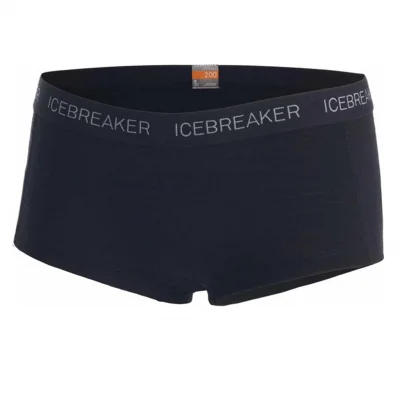 Icebreaker 200 Oasis Boy Shorts Dame Black S